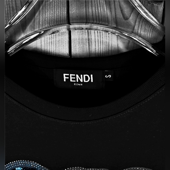 Fendi Roma Black, Silver & Gold Teddy Bear - Picture 5 of 6